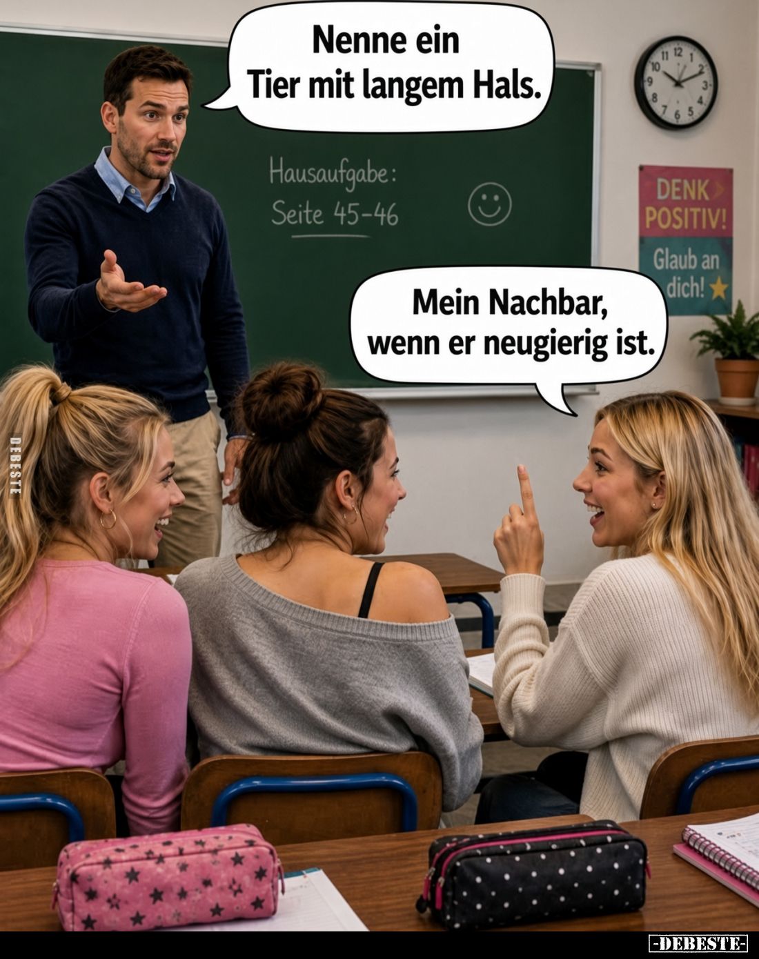 Nenne ein Tier mit langem Hals.

Mein Nachbar, wenn er neugierig ist.