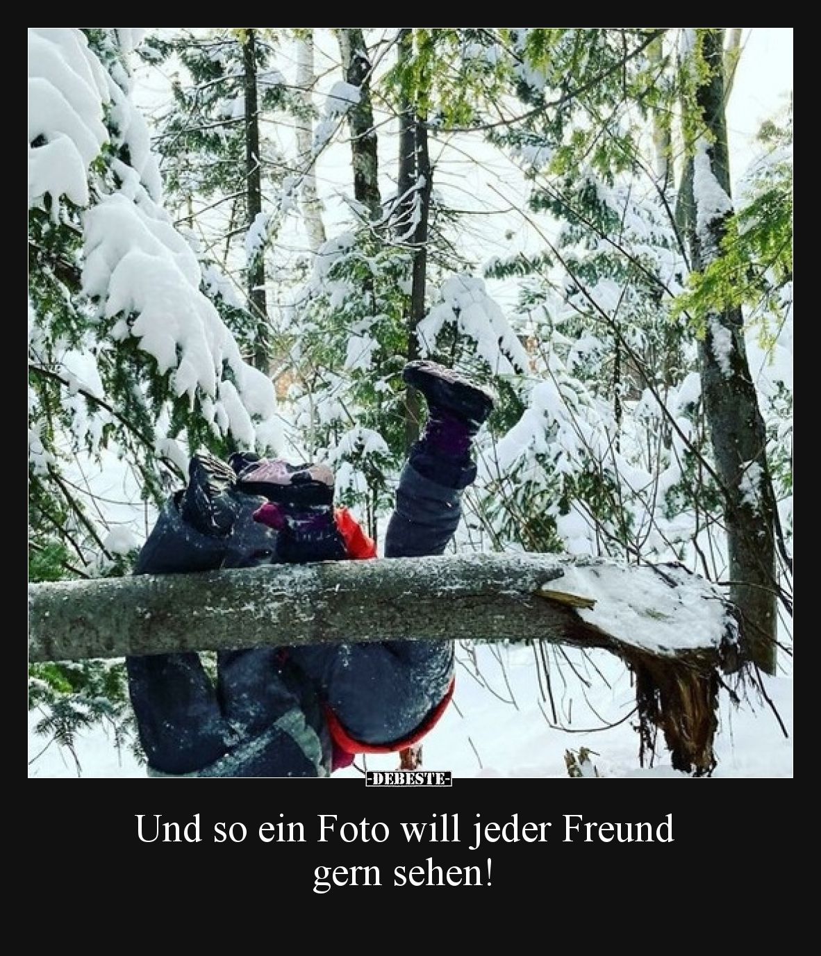 Und so ein Foto will jeder Freund gern sehen!