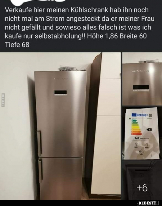 Verkaufe hier meinen Kühlschrank hab ihn noch nicht mal am.. - Lustige Bilder | DEBESTE.de