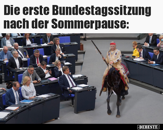 Die erste Bundestagssitzung nach der Sommerpause.. - Lustige Bilder | DEBESTE.de