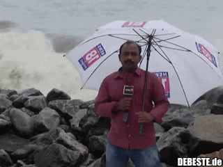 Zum Glück hatte er einen Schirm... - Lustige Bilder | DEBESTE.de