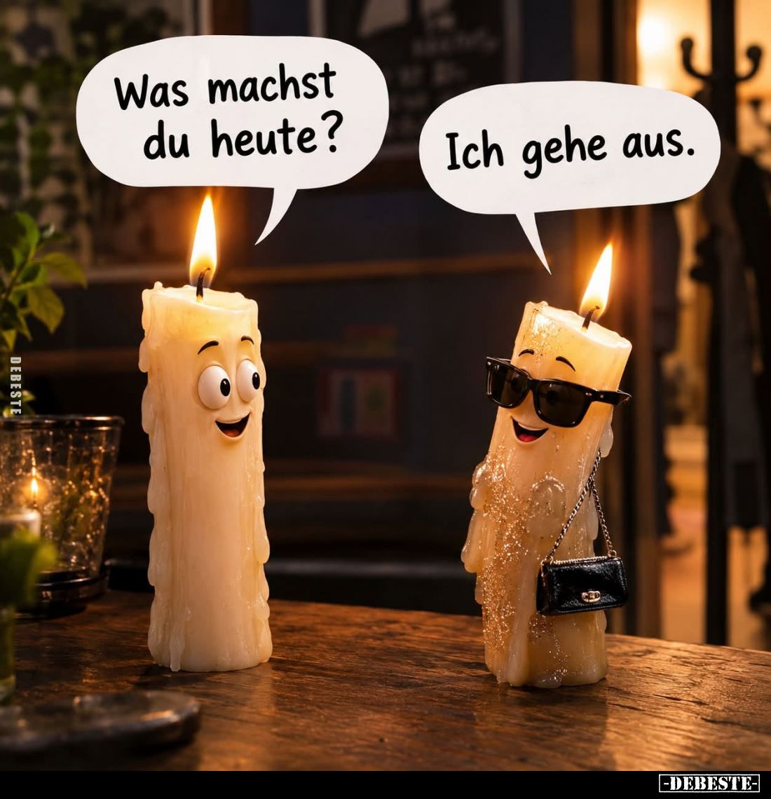Was machst du heute? -
Ich gehe aus.
