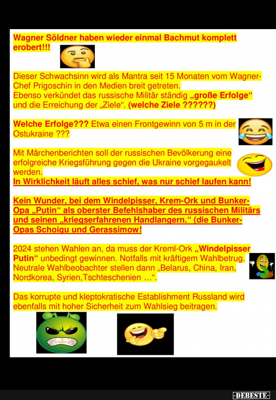 Putins Märchenerzähler sind wieder in Aktion - Lustige Bilder | DEBESTE.de