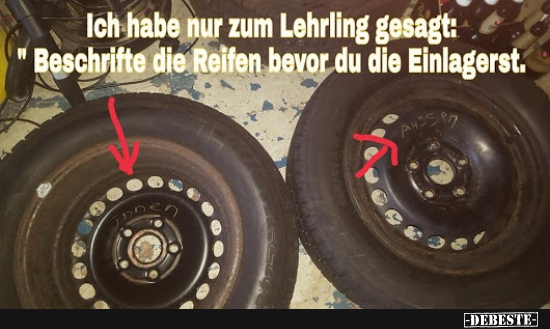 Ich habe nur zum Lehrling gesagt: