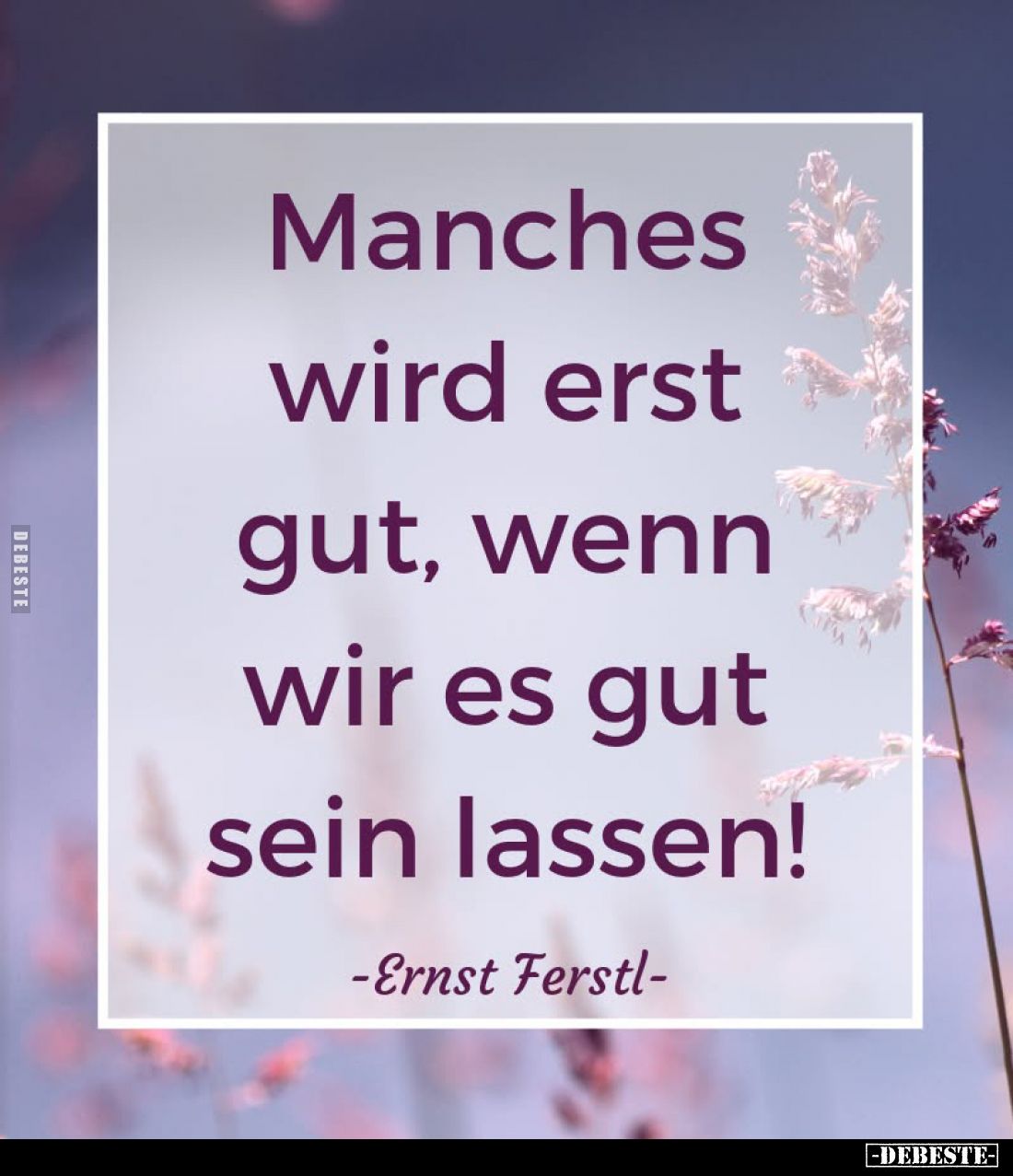 Manches wird erst gut, wenn wir es
gut sein lassen.
- Ernst Ferstl