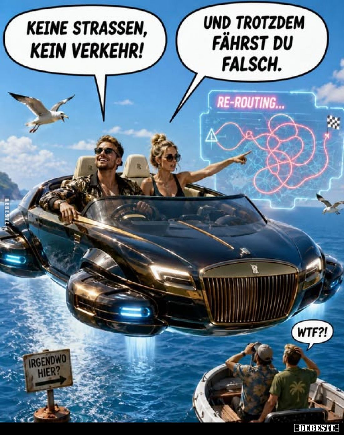 Keine Strassen, kein Verkehr!
Und trotzdem fährst du falsch.

Wtf?!