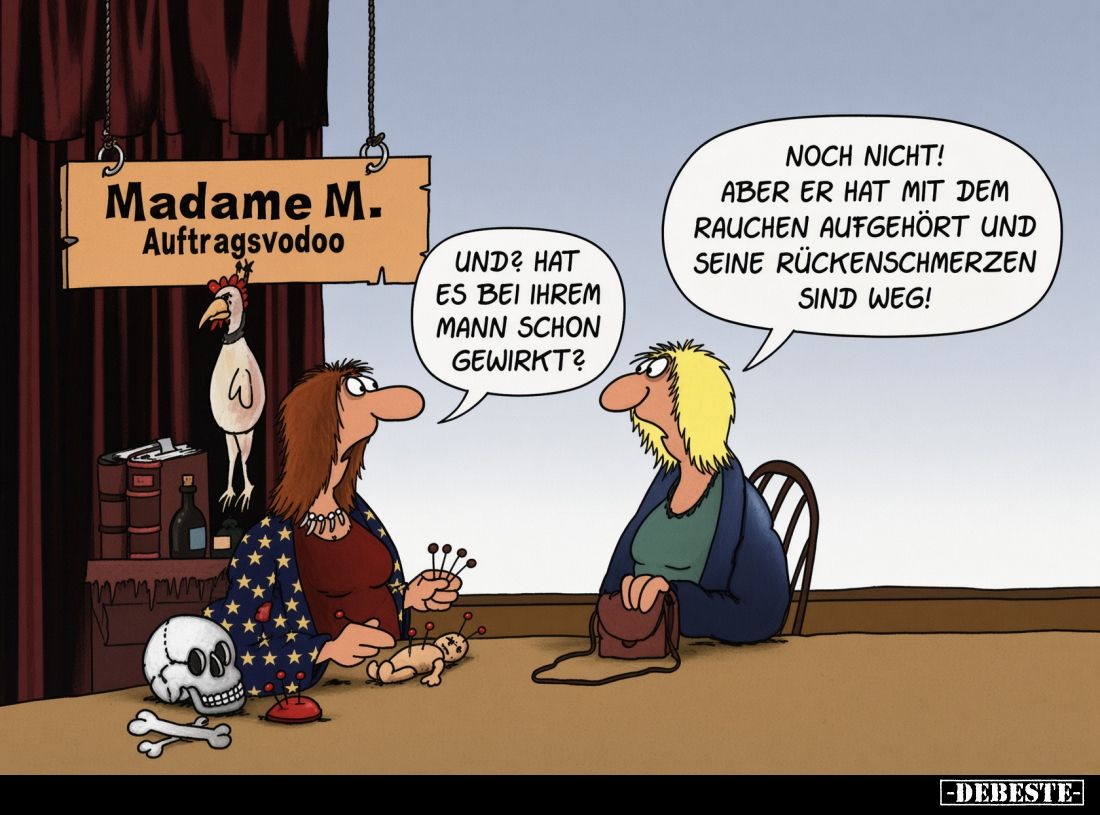 Und? Hat es bei Ihrem Mann schon gewirkt?
-
Noch nicht!
Aber er hat mit dem Rauchen aufgehört und seine Rückenschmerzen si...