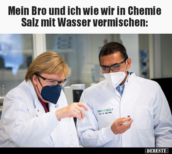 Mein Bro und ich wie wir in Chemie Salz mit Wasser.. - Lustige Bilder | DEBESTE.de