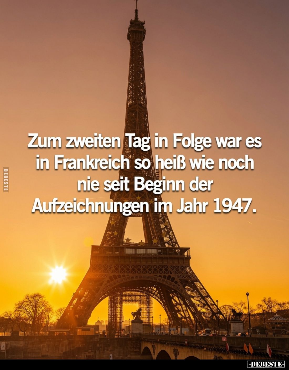 Zum zweiten Tag in Folge war es in Frankreich so heiß wie noch nie seit Beginn der Aufzeichnungen im Jahr 1947.