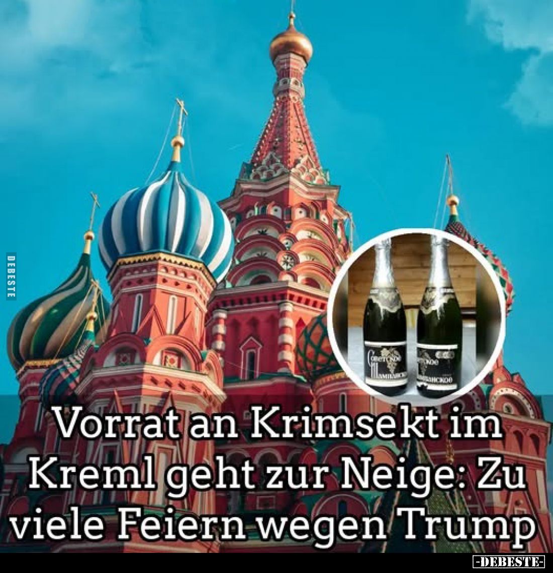 Vorrat an Krimsekt im Kreml geht zur Neige: Zu viele Feiern wegen Trump