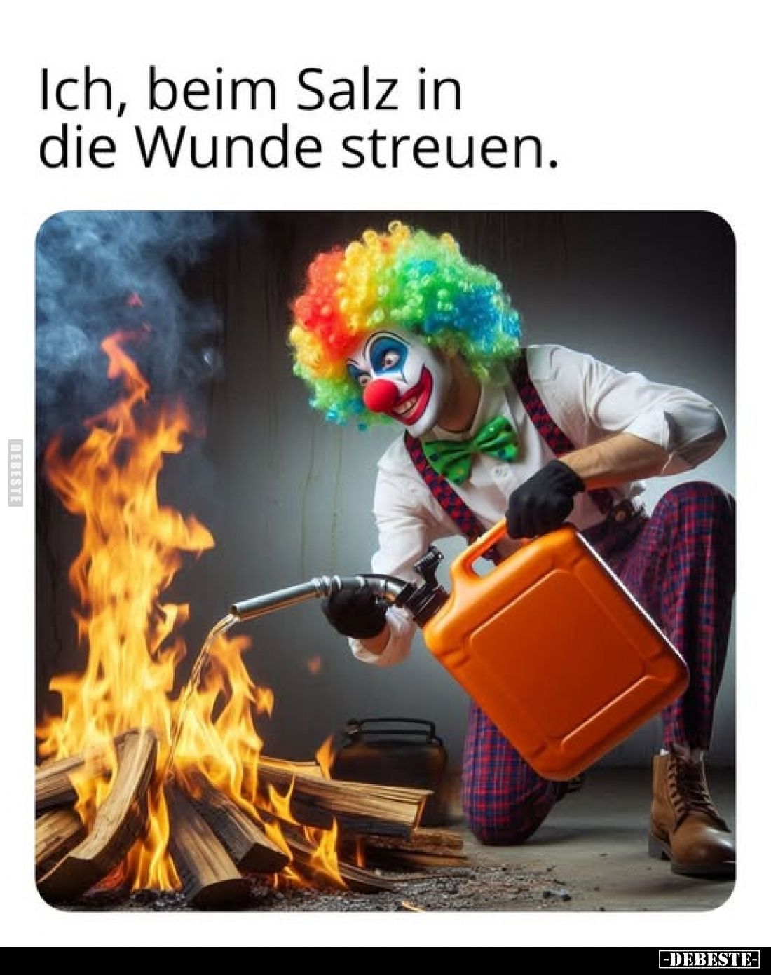 Ich, beim Salz in die Wunde streuen.