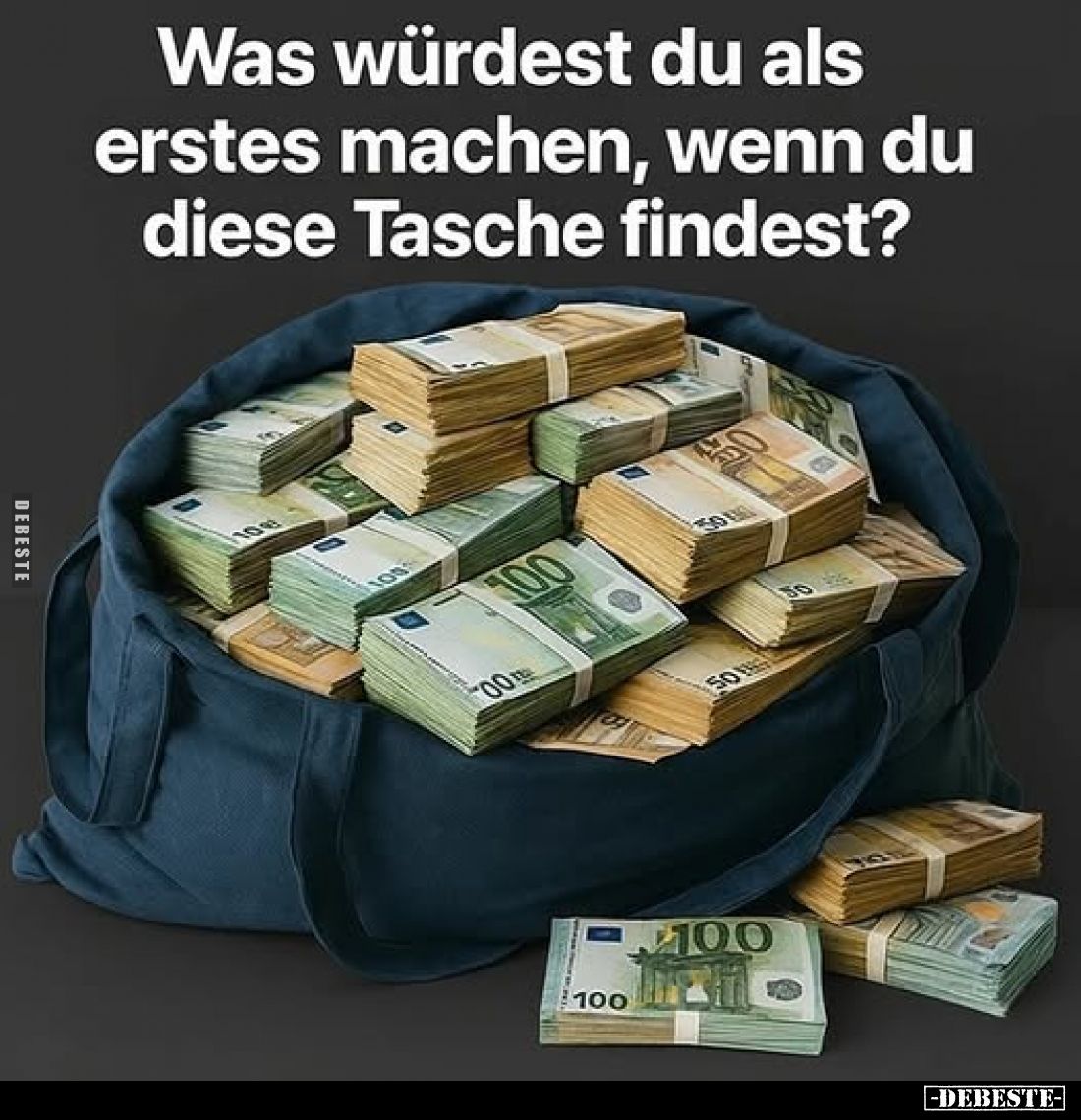 Was würdest du als erstes machen, wenn du diese Tasche findest?