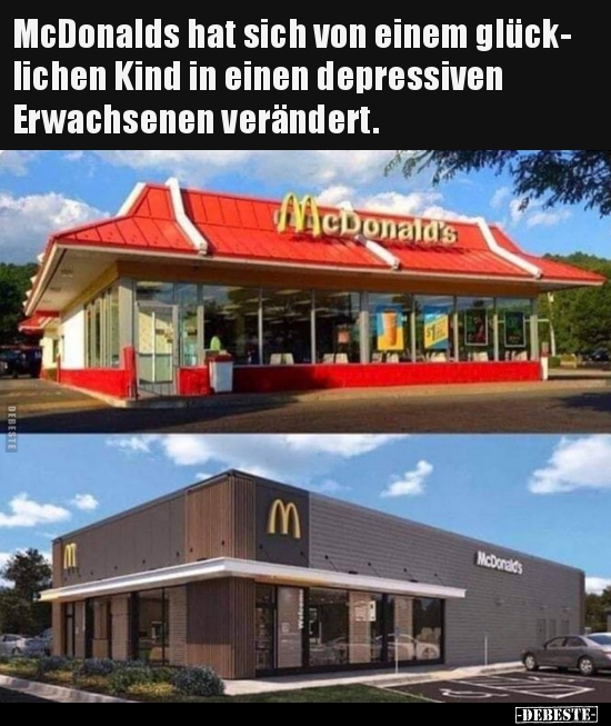 McDonalds hat sich von einem glücklichen Kind in einen.. - Lustige Bilder | DEBESTE.de