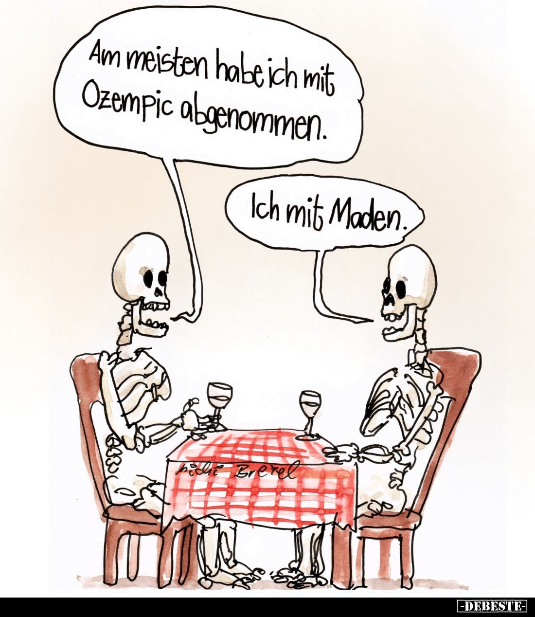 Am meisten habe ich mit Ozempic abgenommen.
-
Ich mit Maden.