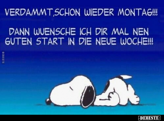 Verdammt, schon wieder Montag!!! - Lustige Bilder | DEBESTE.de