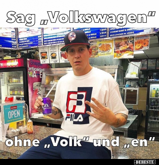 Sag "Volkswagen" ohne "Volk" und "en".. - Lustige Bilder | DEBESTE.de