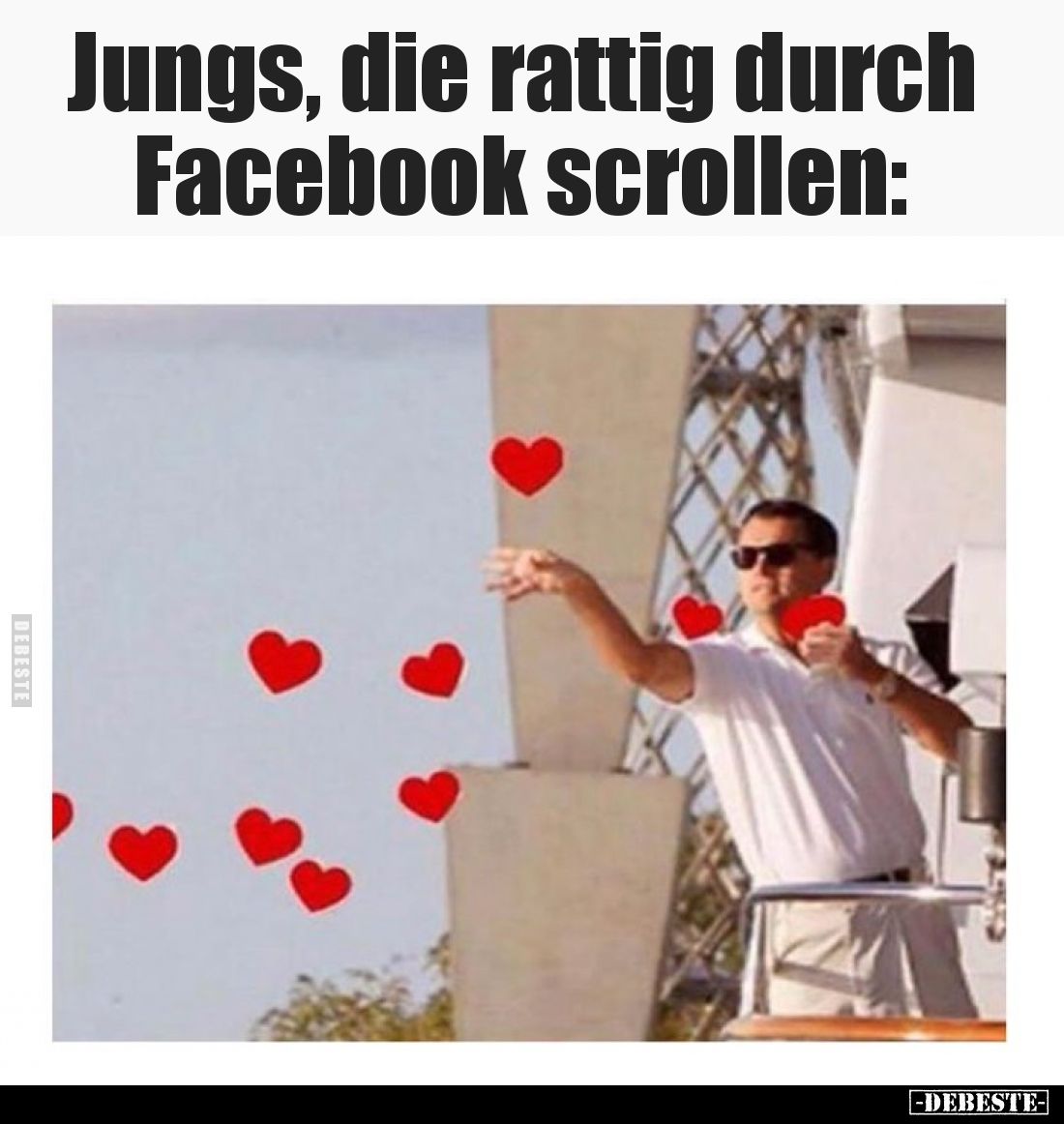 Jungs, die rattig durch Facebook scrollen: