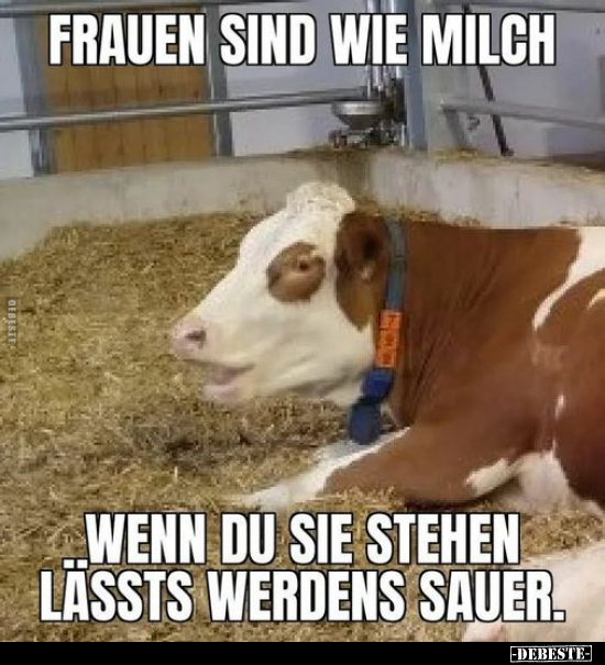 Frauen sind wie Milch, wenn du sie stehen lässts werdens.. - Lustige Bilder | DEBESTE.de