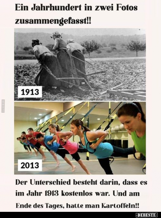Ein Jahrhundert in zwei Fotos zusammengefasst!!.. - Lustige Bilder | DEBESTE.de