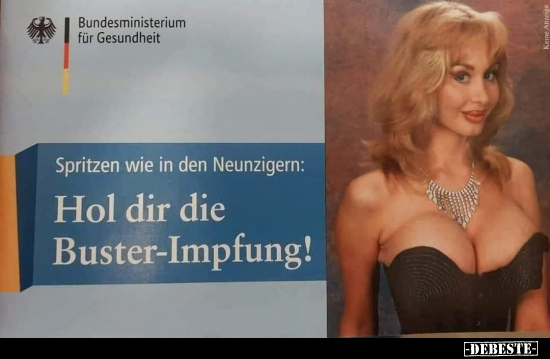 Spritzen wie in den Neunzigern: Hol dir die Buster-Impfung! - Lustige Bilder | DEBESTE.de
