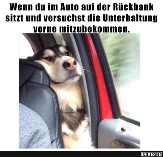 Wenn du im Auto auf der Rückbank sitzt und..