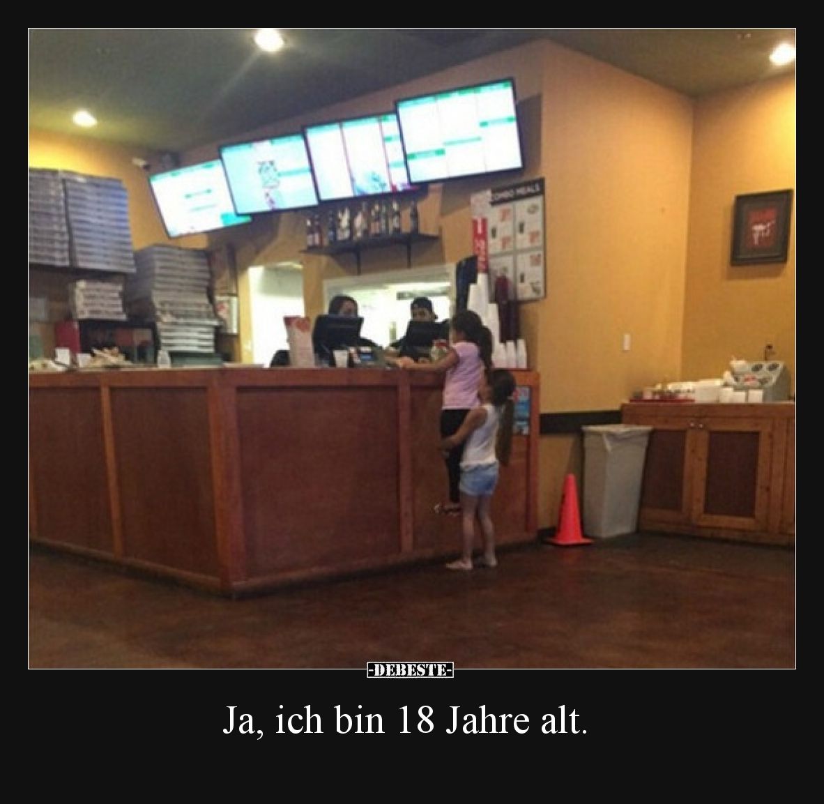 Ja, ich bin 18 Jahre alt.