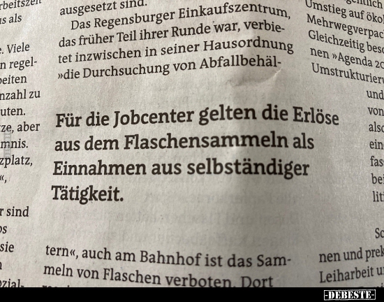 Für die Jobcenter gelten die Erlöse aus dem.. - Lustige Bilder | DEBESTE.de