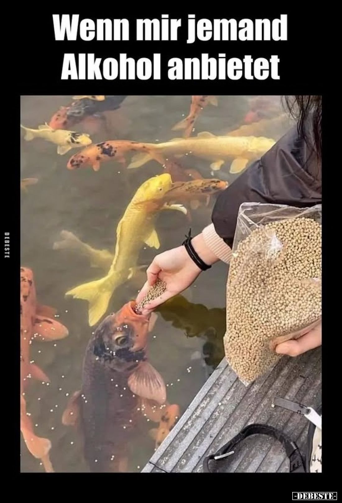 Wenn mir jemand Alkohol anbietet.