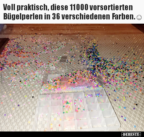 Voll praktisch, diese 11000 vorsortierten Bügelperlen in 36.. - Lustige Bilder | DEBESTE.de