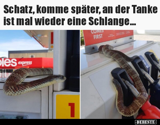 Schatz, komme später, an der Tanke ist mal wieder eine.. - Lustige Bilder | DEBESTE.de