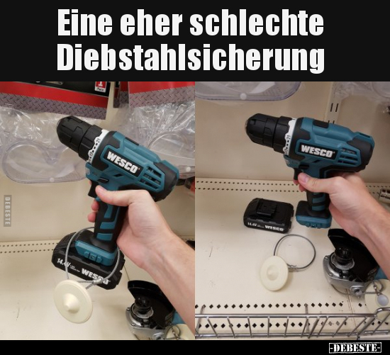 Eine eher schlechte Diebstahlsicherung.. - Lustige Bilder | DEBESTE.de