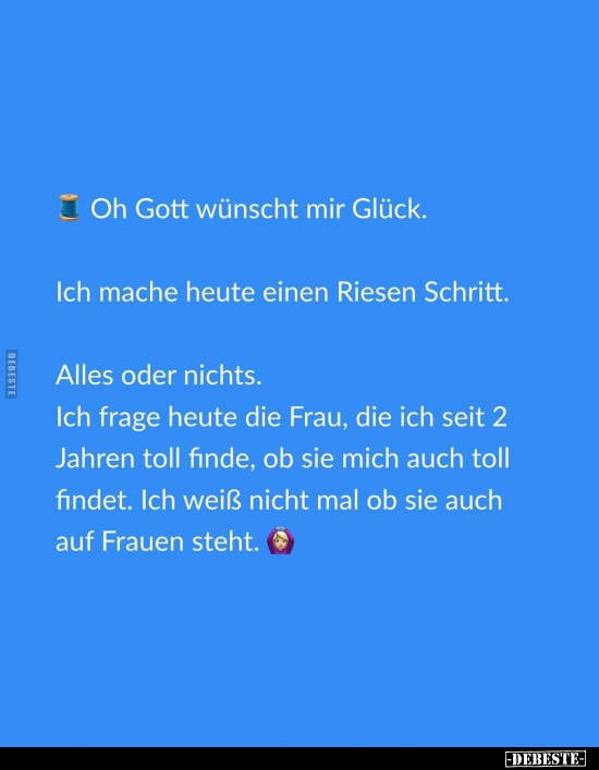 Oh Gott wünscht mir Glück.. - Lustige Bilder | DEBESTE.de