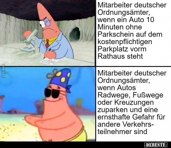 Mitarbeiter deutscher Ordnungsämter, wenn ein Auto 10.. - Lustige Bilder | DEBESTE.de