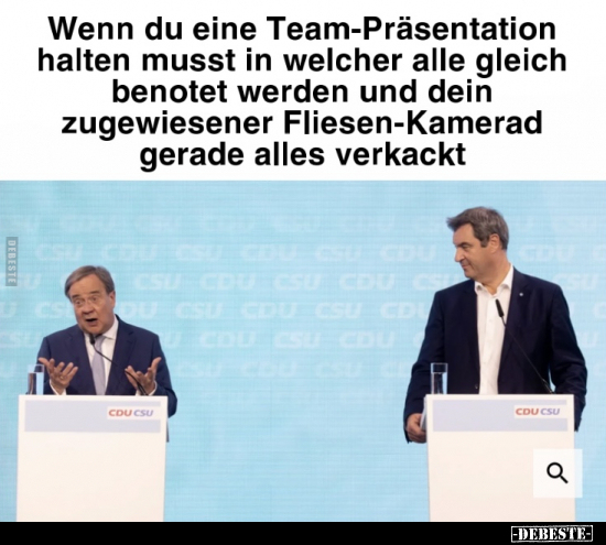 Wenn du eine Team-Präsentation halten musst in welcher alle.. - Lustige Bilder | DEBESTE.de