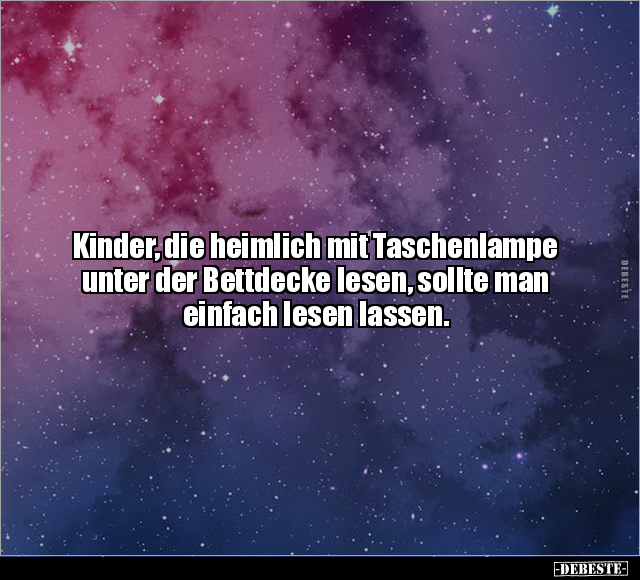 Kinder, die heimlich mit Taschenlampe unter der Bettdecke.. - Lustige Bilder | DEBESTE.de