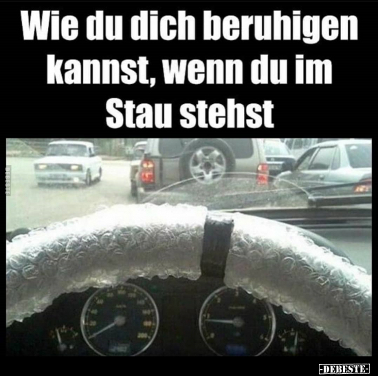 Wie du dich beruhigen kannst, wenn du im Stau stehst..