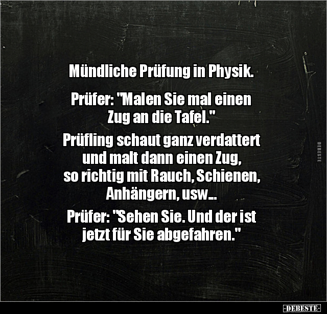 Mündliche Prüfung in Physik.. - Lustige Bilder | DEBESTE.de