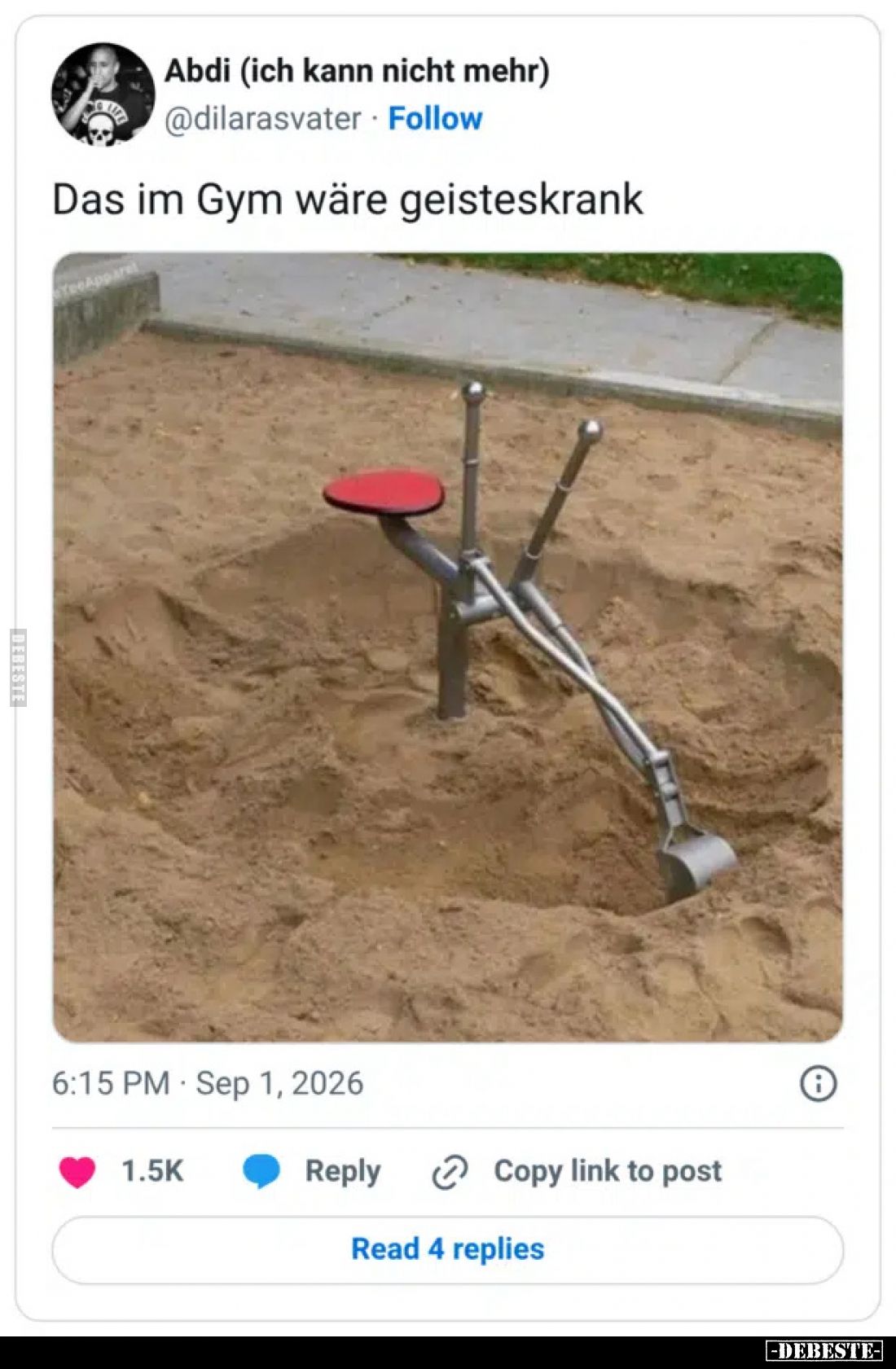 Das im Gym wäre geisteskrank