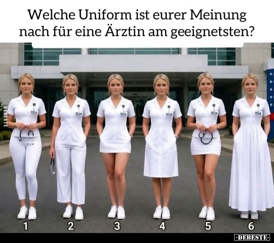 Welche Uniform ist eurer Meinung nach für eine Ärztin am geeignetsten?