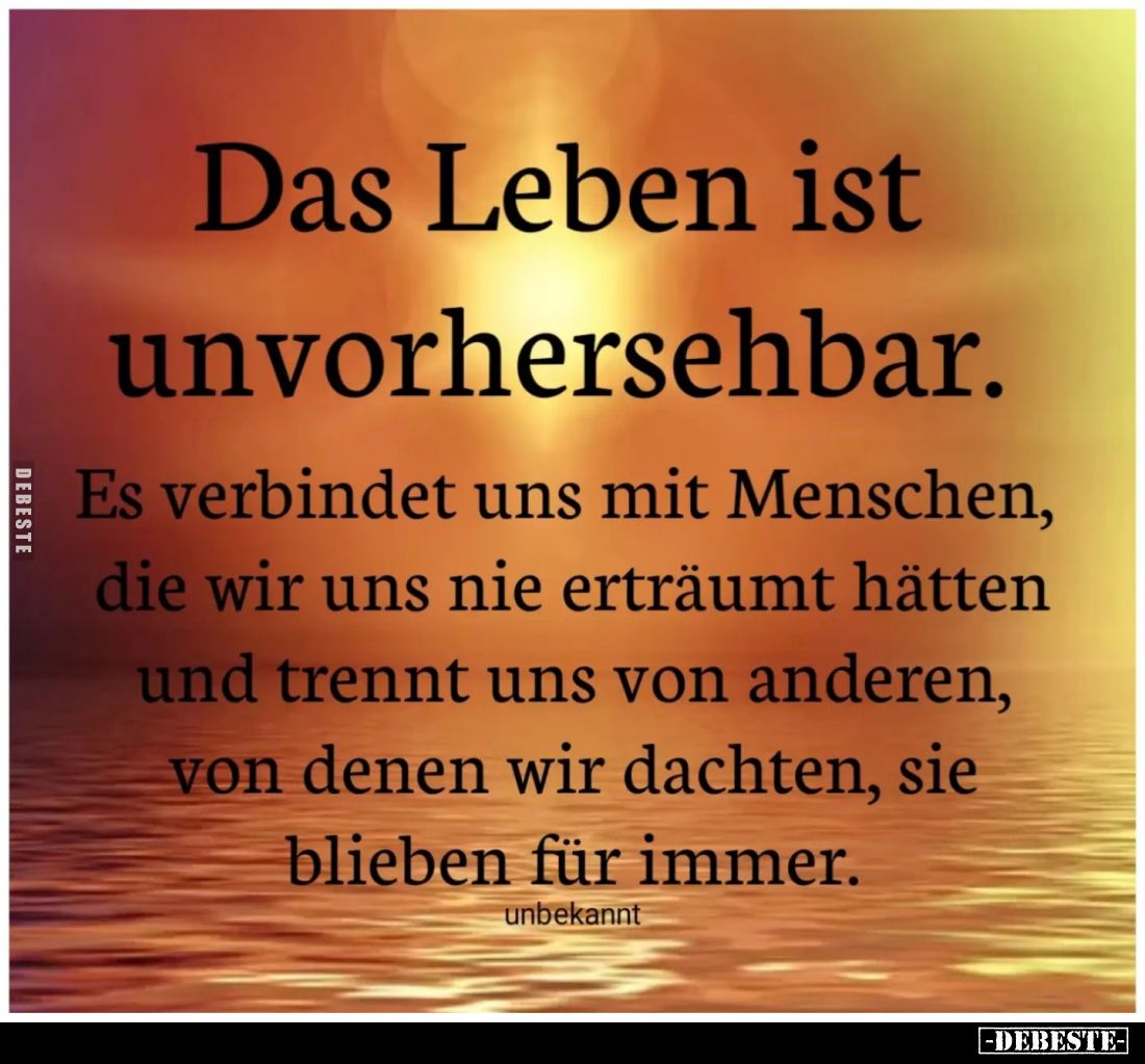 Das Leben ist unvorhersehbar.
Es verbindet uns mit Menschen, die wir uns nie erträumt hätten und trennt uns von anderen, von...