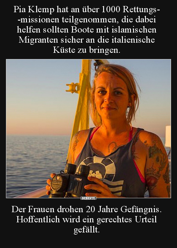 Pia Klemp hat an über 1000 Rettungsmissionen..