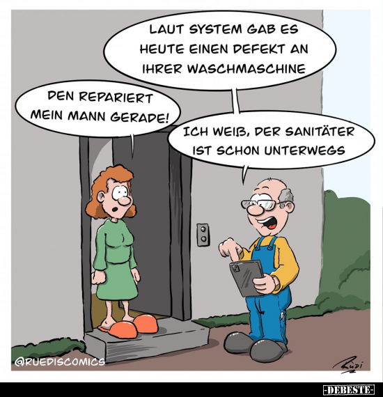 Heute, Waschmaschine, Mann, Sanitäter, Unterwegs