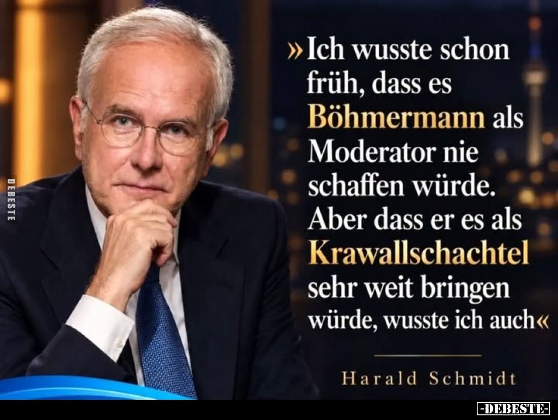 »Ich wusste schon früh, dass es Böhmermann als Moderator.. - Lustige Bilder | DEBESTE.de