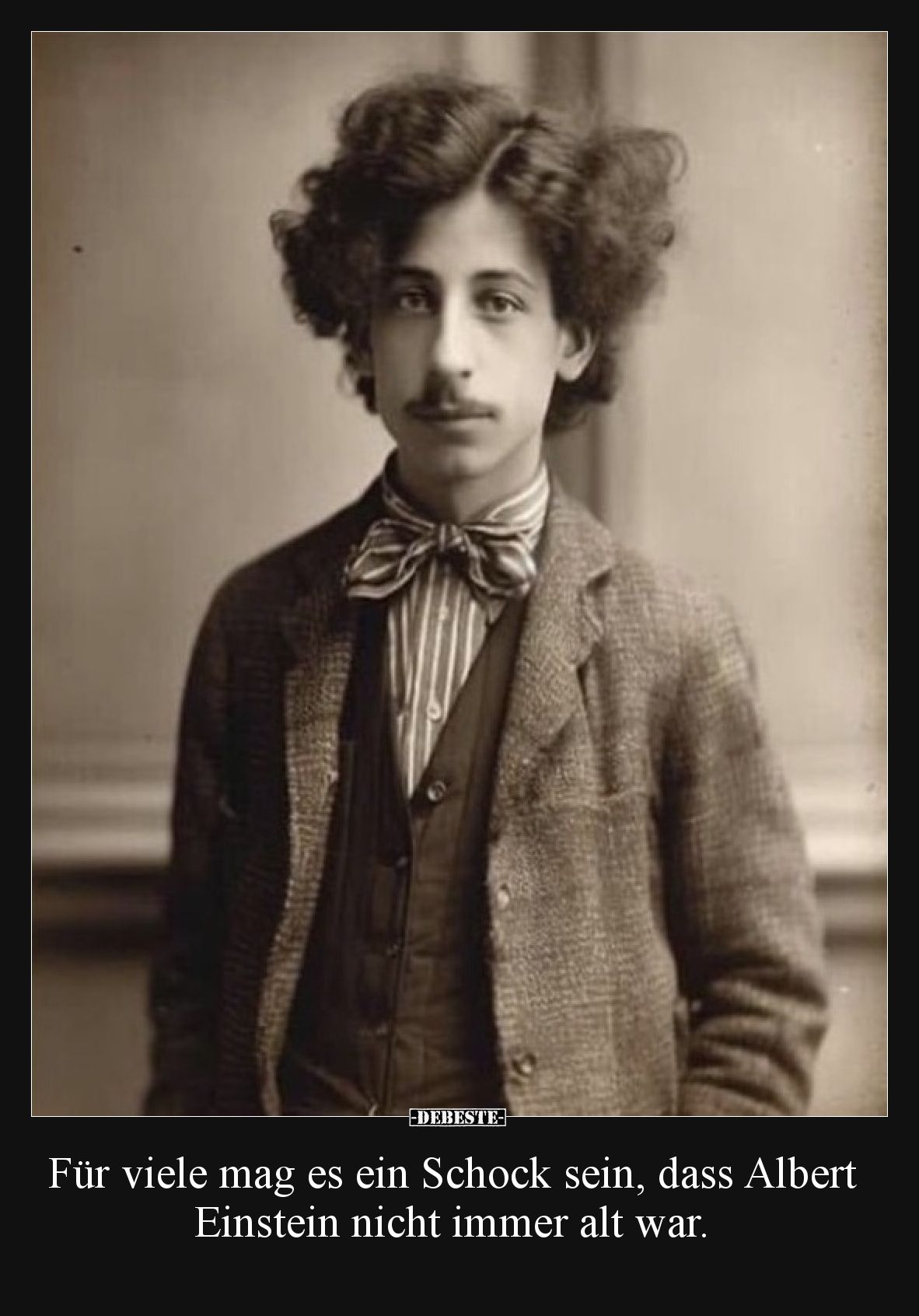 Für viele mag es ein Schock sein, dass Albert Einstein nicht immer alt war.