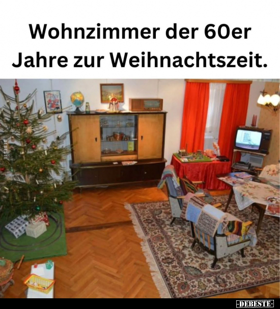 Wohnzimmer der 60er Jahre zur Weihnachtszeit... - Lustige Bilder | DEBESTE.de