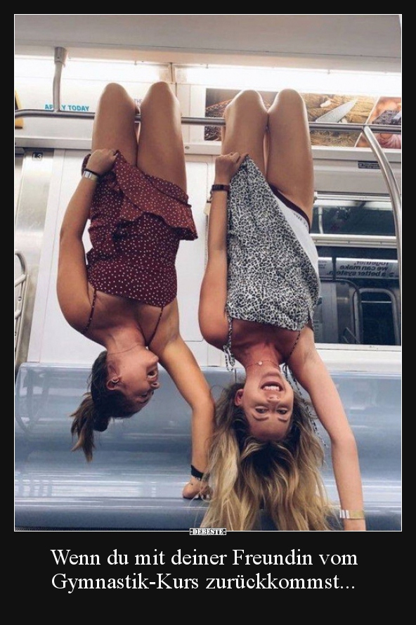 Wenn du mit deiner Freundin vom Gymnastik-Kurs.. - Lustige Bilder | DEBESTE.de