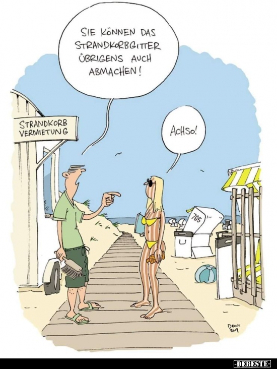 Sie können das Strandkorbgitter übrigens auch.. - Lustige Bilder | DEBESTE.de