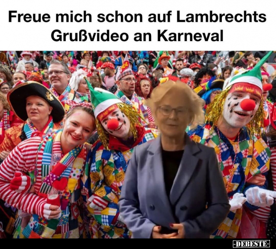 Freue mich schon auf Lambrechts Grußvideo an Karneval.. - Lustige Bilder | DEBESTE.de