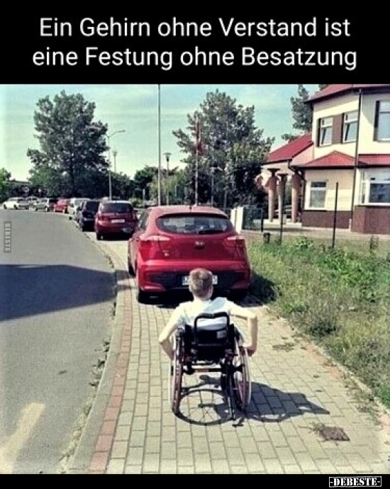 Ein Gehirn ohne Verstand ist eine Festung.. - Lustige Bilder | DEBESTE.de