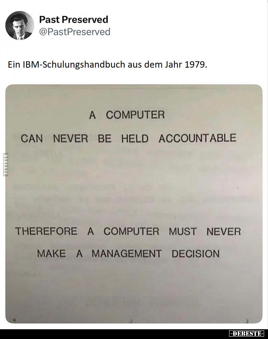 Ein IBM-Schulungshandbuch aus dem Jahr 1979.